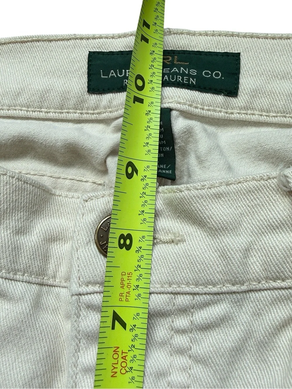 Lauren Ralph Lauren White Straight Leg Jeans Size 8 Minimalist Coastal Mom Denim